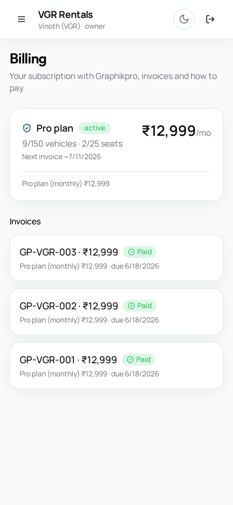 Operator Billing mobile