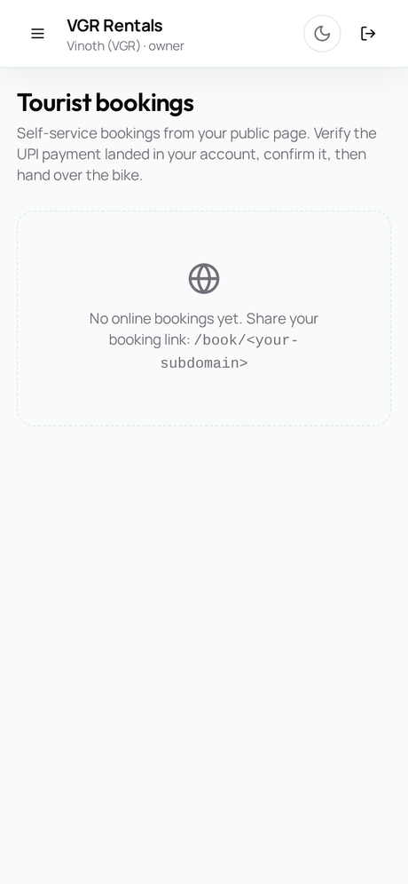 Tourist Bookings Queue mobile