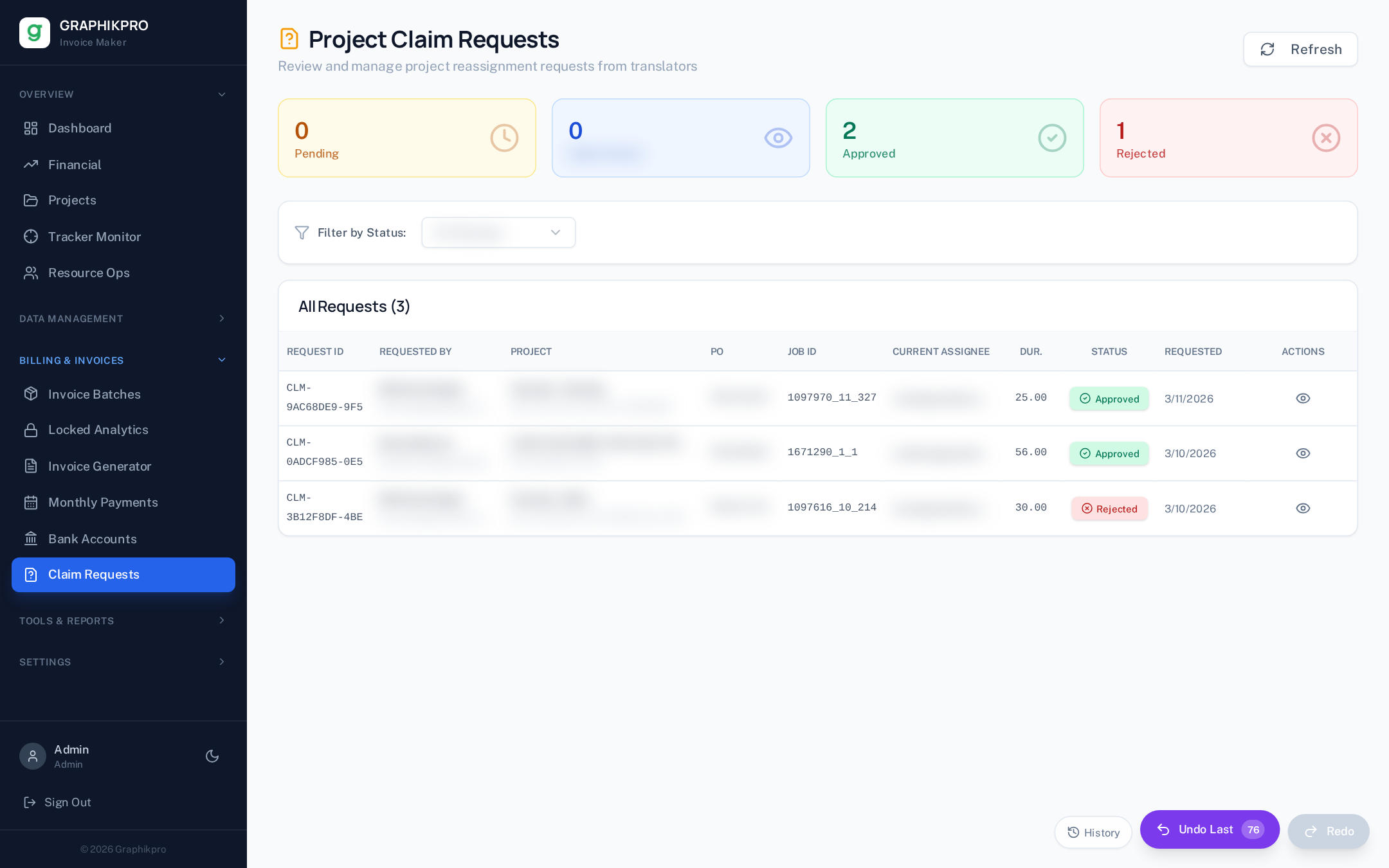 Claim Requests