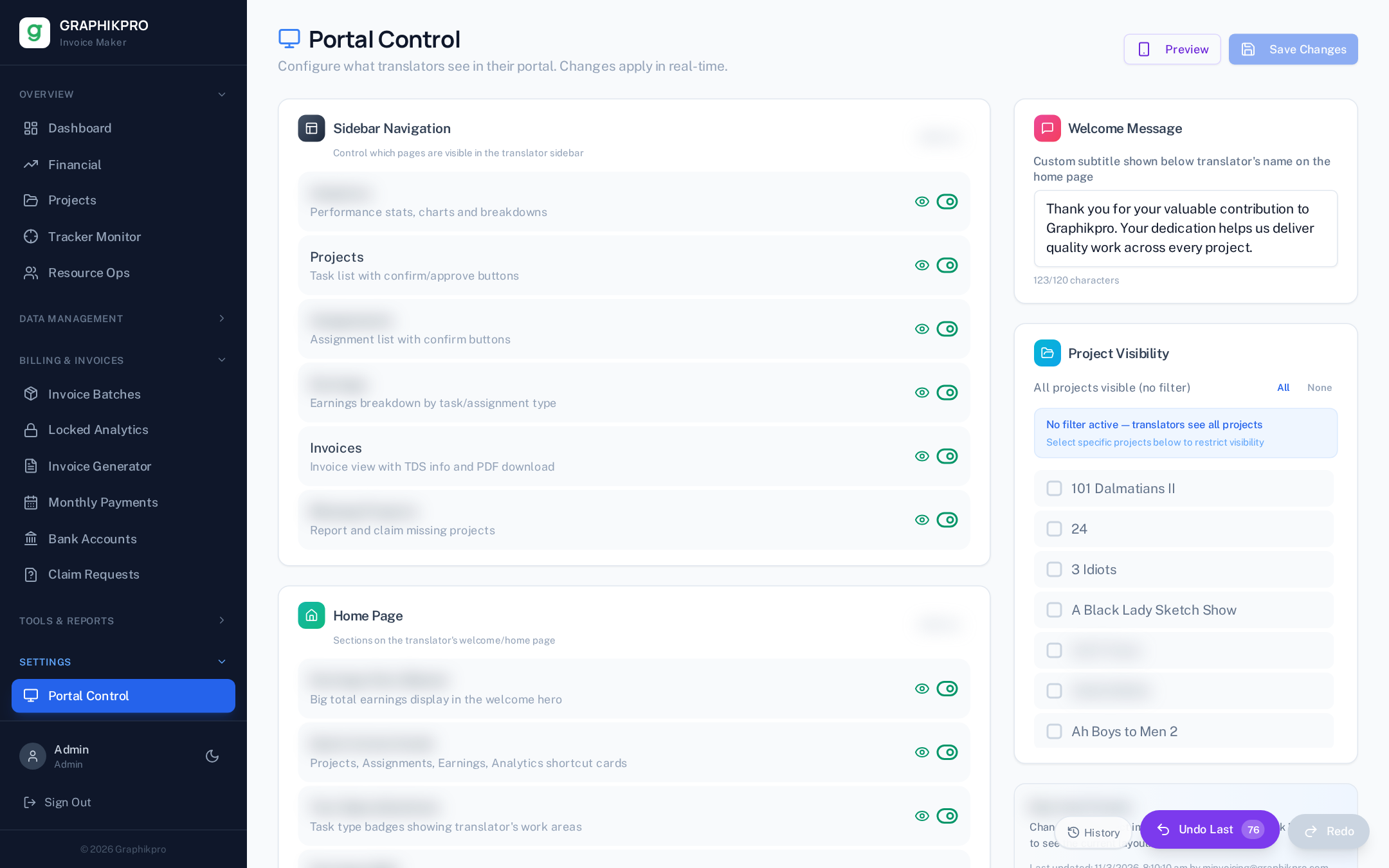 Portal Control
